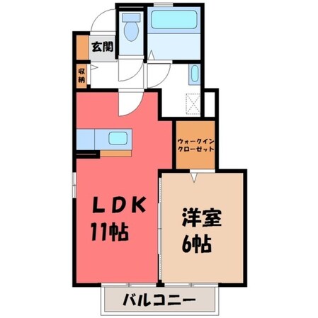 雀宮駅 徒歩24分 1階の物件間取画像